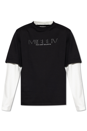 Biały T-shirt z logo Saint Laurent - Vitkac Polska